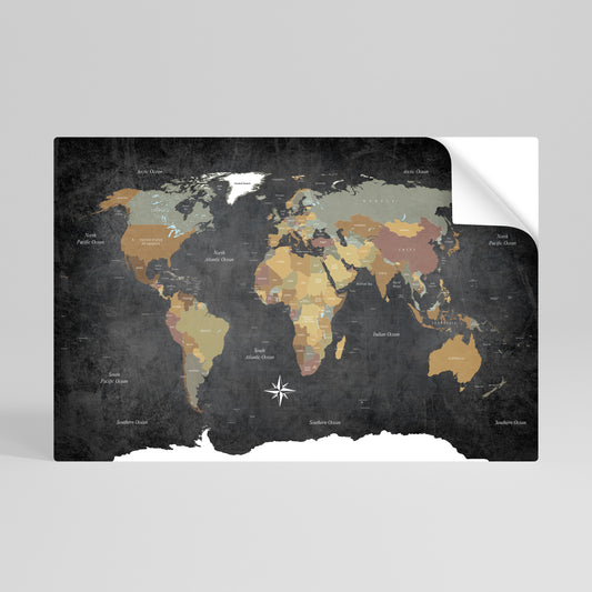 CONTINENTS OF CREATIVITY Vodorovný samolepicí plakát
