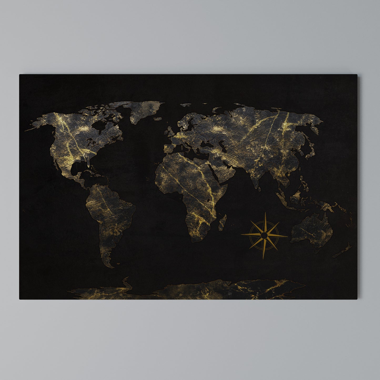 GOLDEN GEOGRAPHY Horizontal Canvas Print