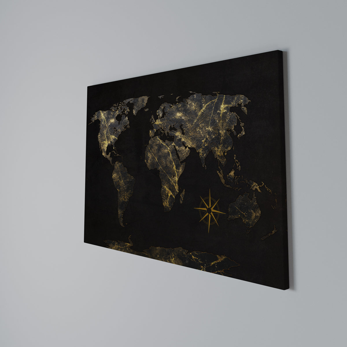 GOLDEN GEOGRAPHY Horizontal Canvas Print