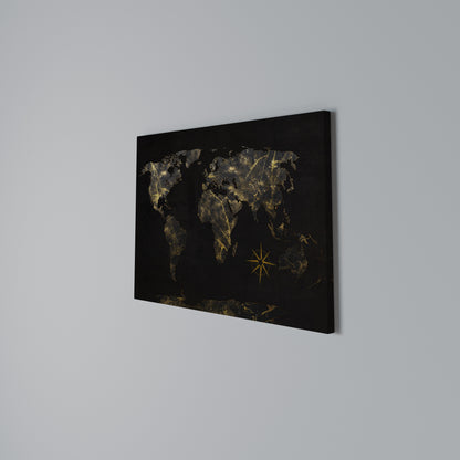GOLDEN GEOGRAPHY Horizontal Canvas Print