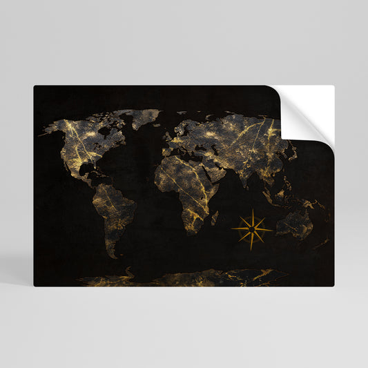 GOLDEN GEOGRAPHY Vodorovný samolepicí plakát