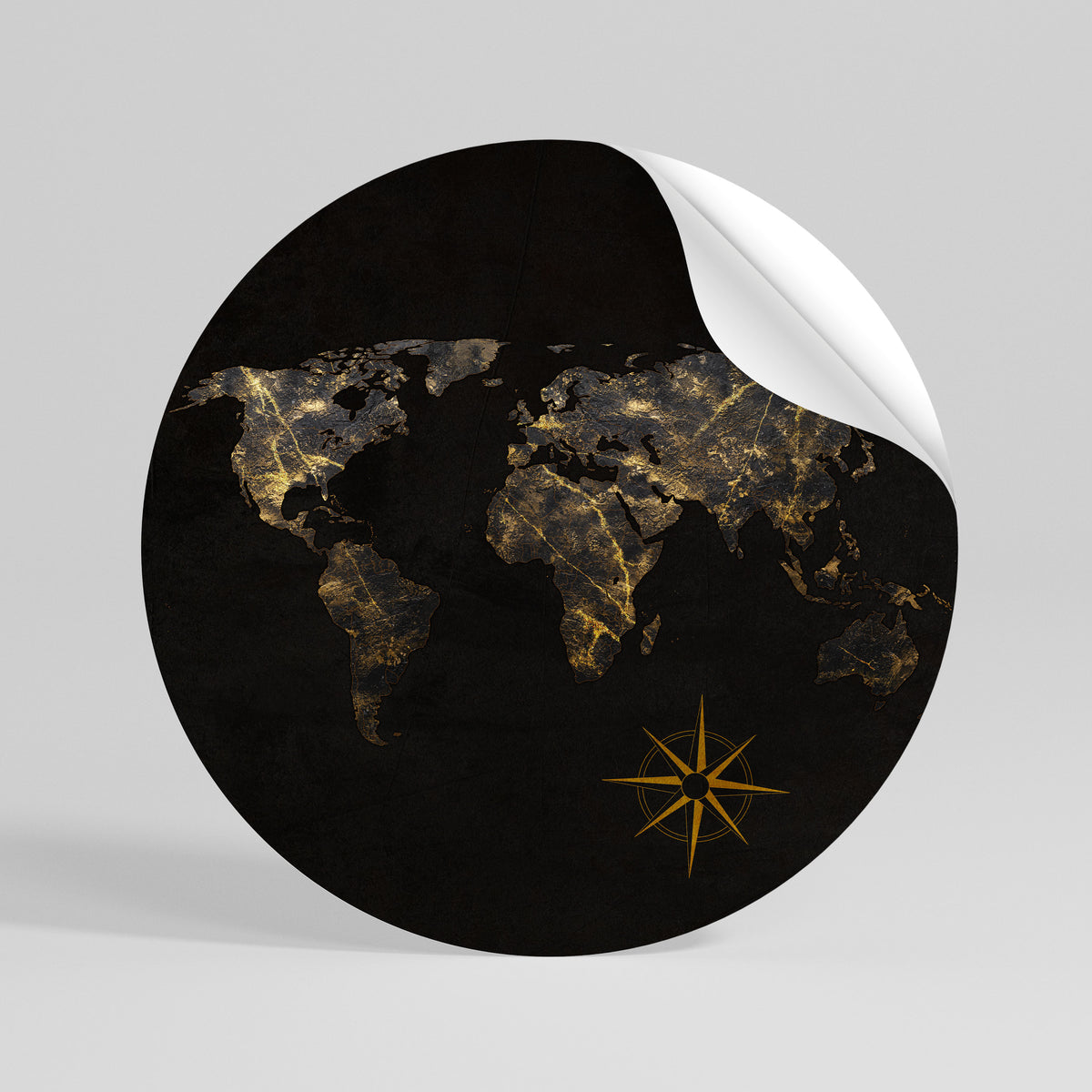 GOLDEN GEOGRAPHY Kulatá samolepka