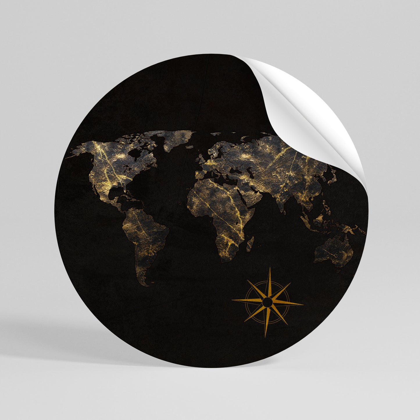 GOLDEN GEOGRAPHY Kulatá samolepka