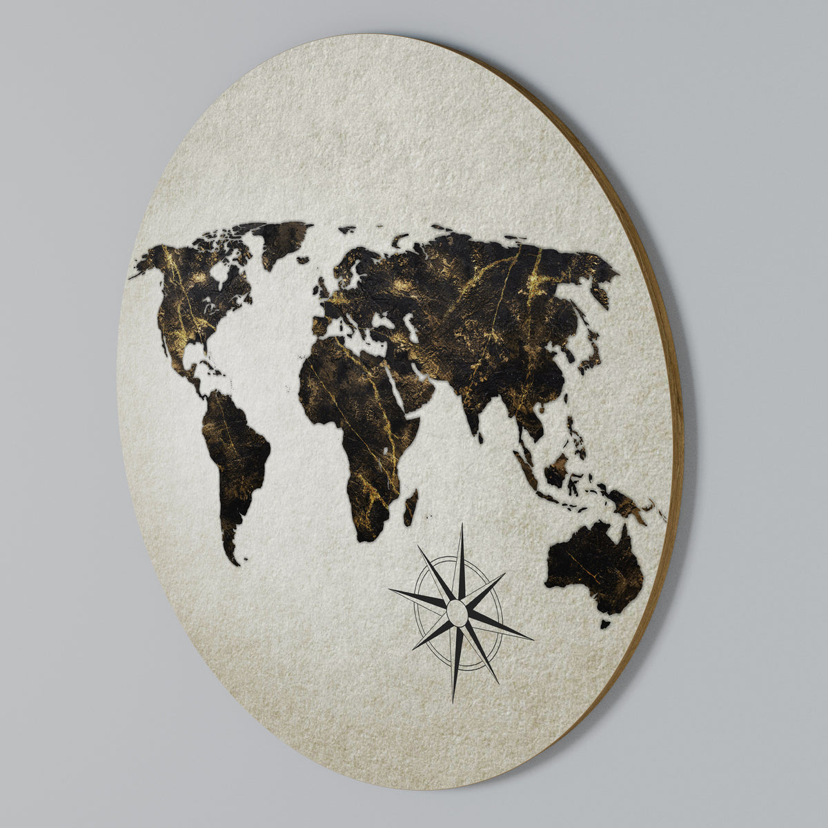 GOLDEN LINES GLOBE Kulatá nástěnná dekorace
