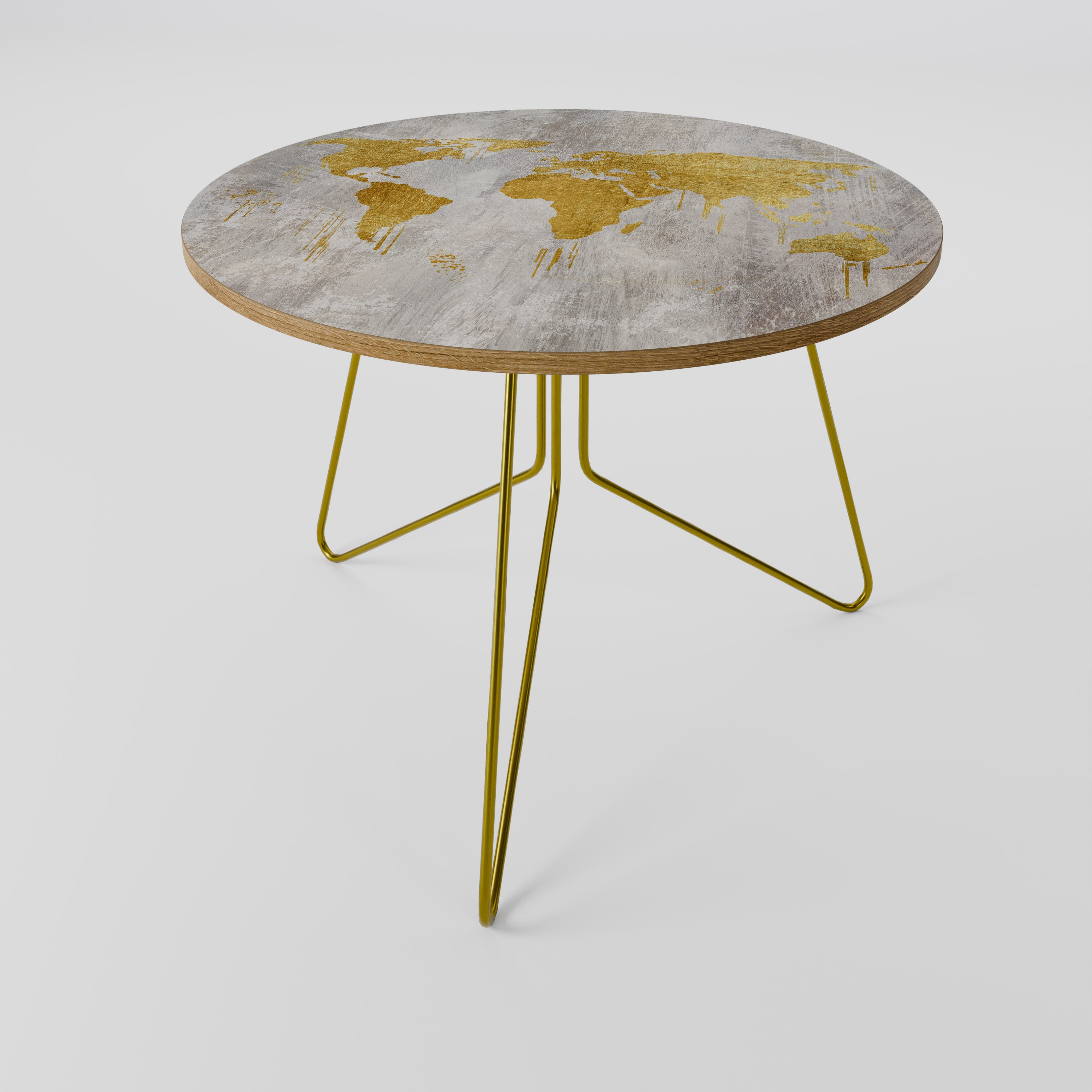 METALLIC WORLDVIEW MAP Coffee Table