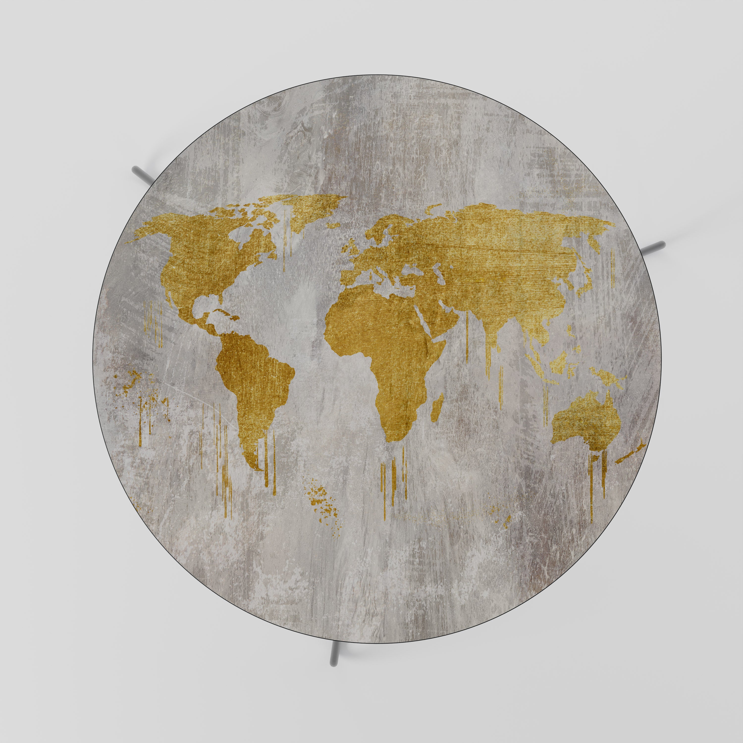 METALLIC WORLDVIEW MAP Konferenční stolek