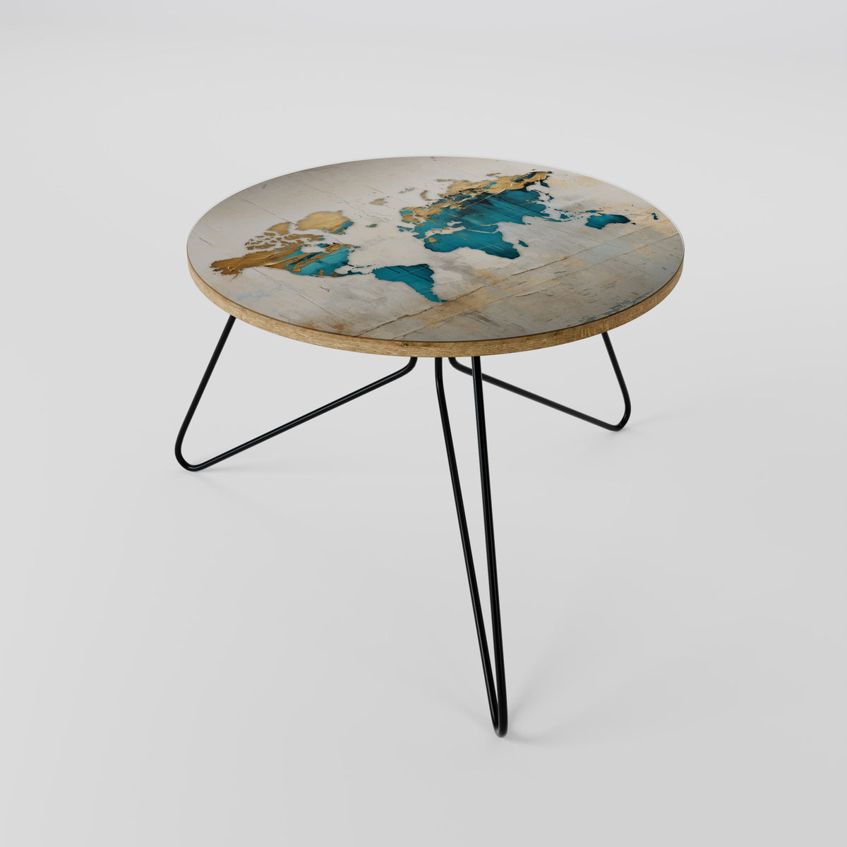AZURE GILDED MAP Konferenční stolek