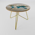AZURE GILDED MAP Coffee Table