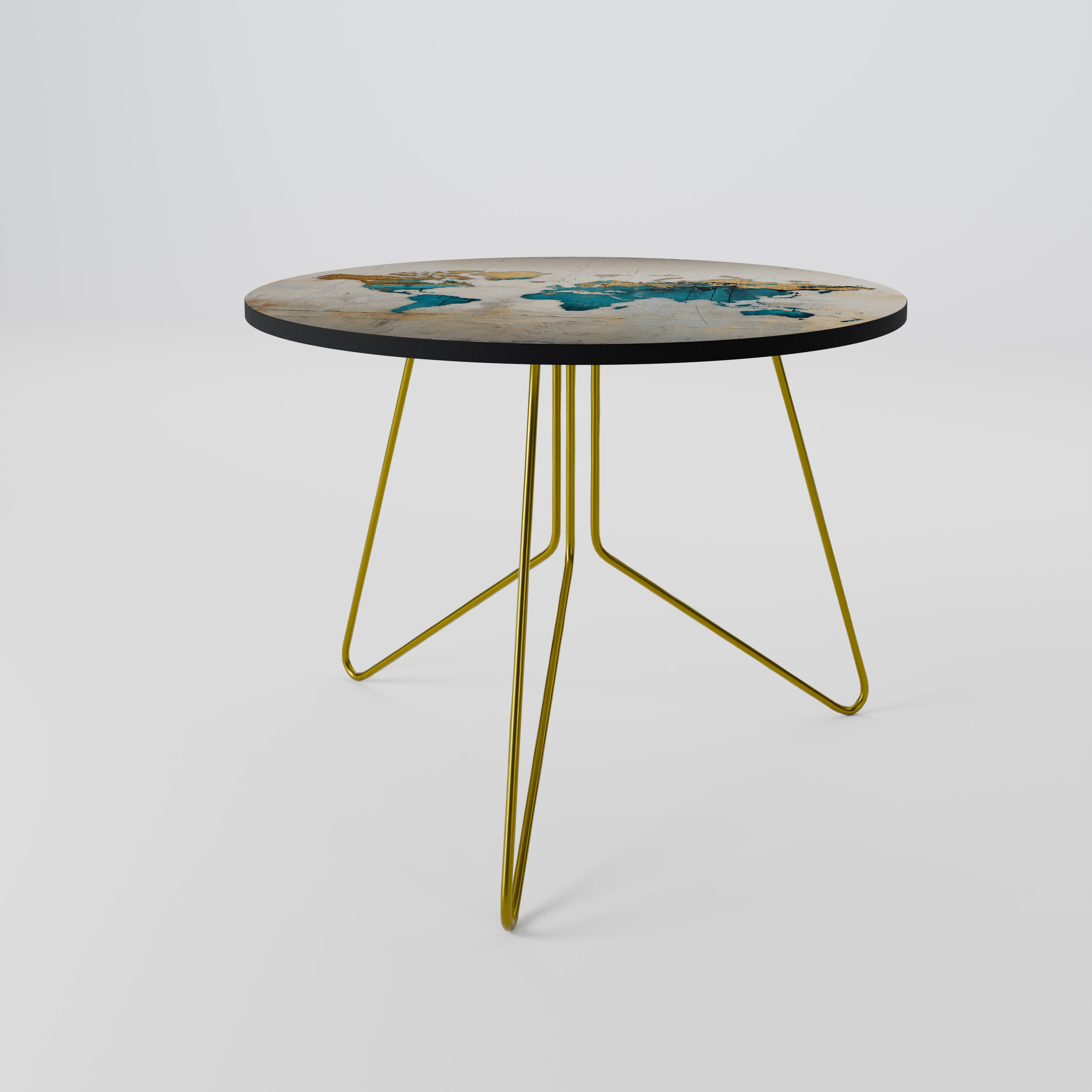 AZURE GILDED MAP Coffee Table