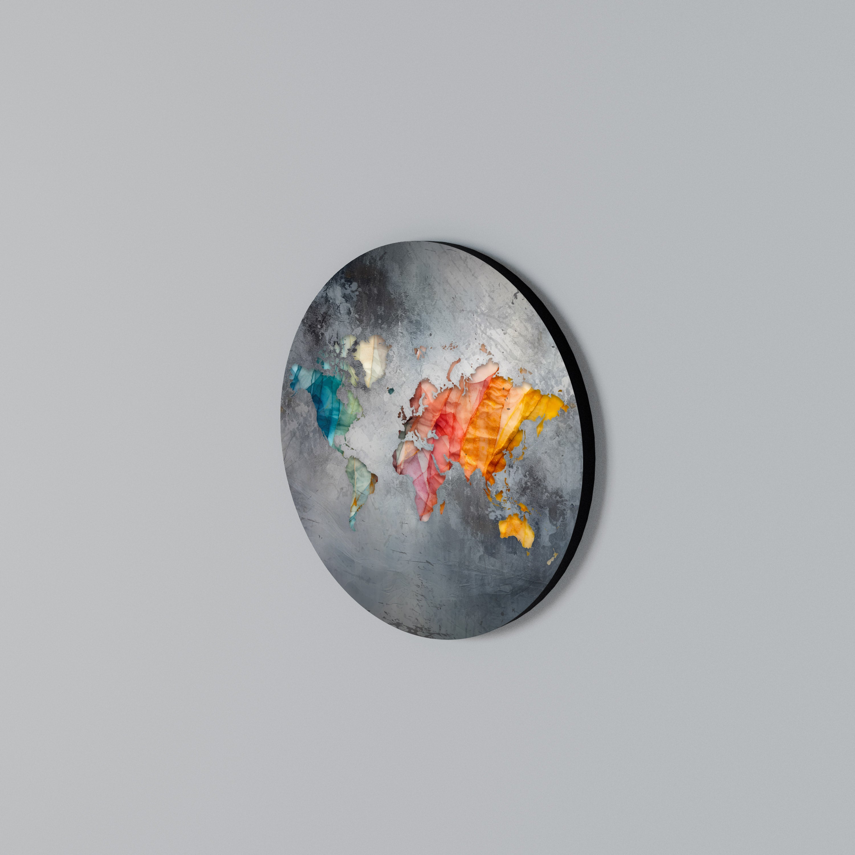 HARMONIOUS EARTH TONES Round Wall Art