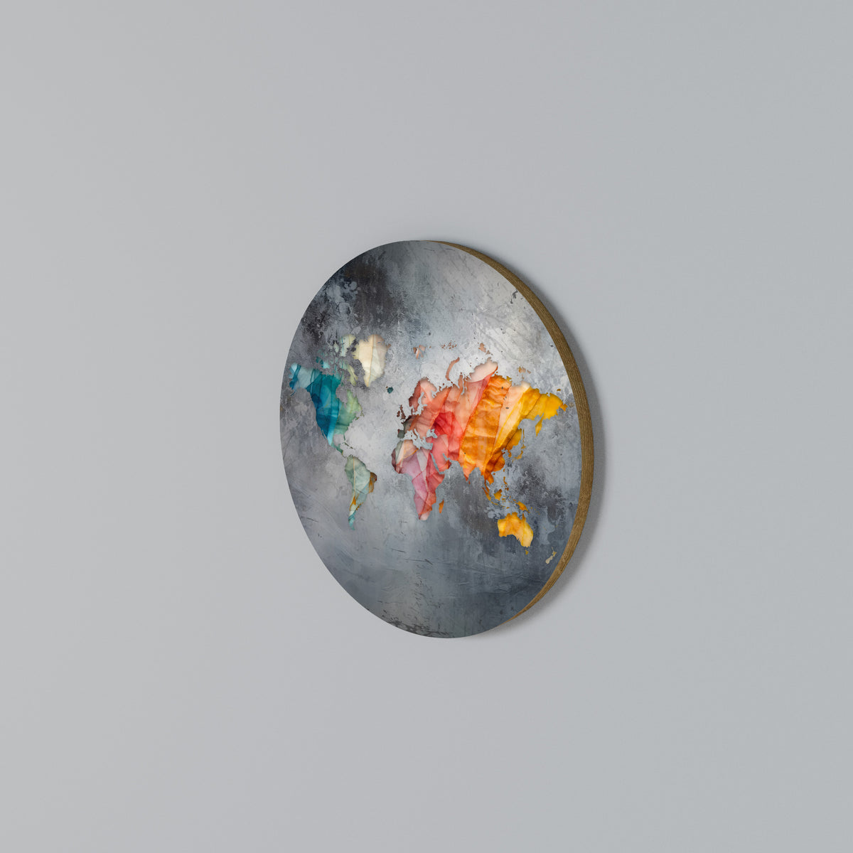 HARMONIOUS EARTH TONES Kulatá nástěnná dekorace