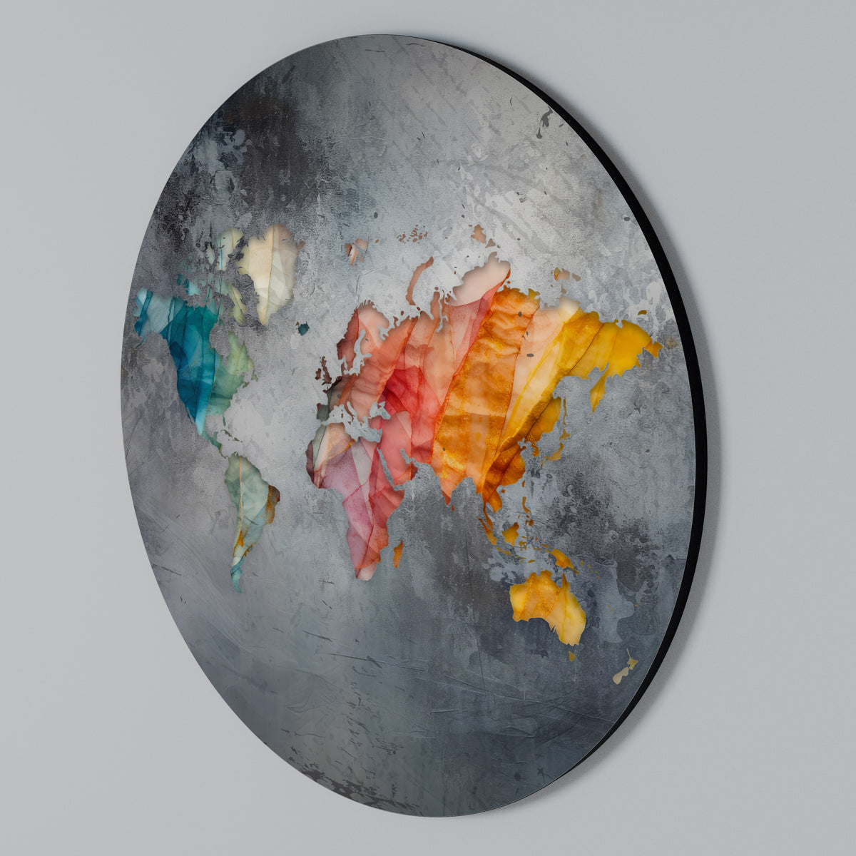 HARMONIOUS EARTH TONES Kulatá nástěnná dekorace