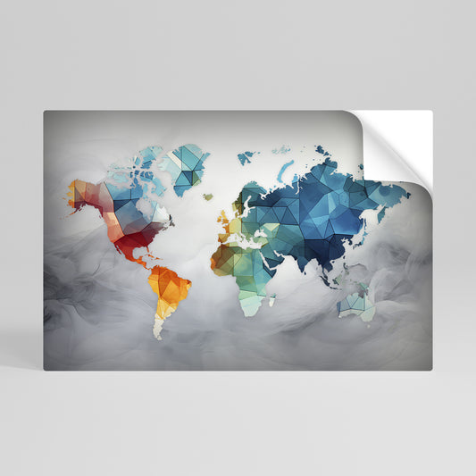 FACETED WORLDVIEW Vodorovný samolepicí plakát