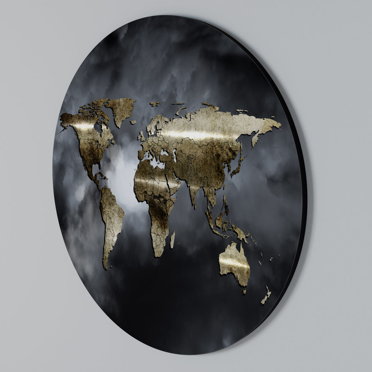 GOLDEN EARTH REVERIE Kulatá nástěnná dekorace