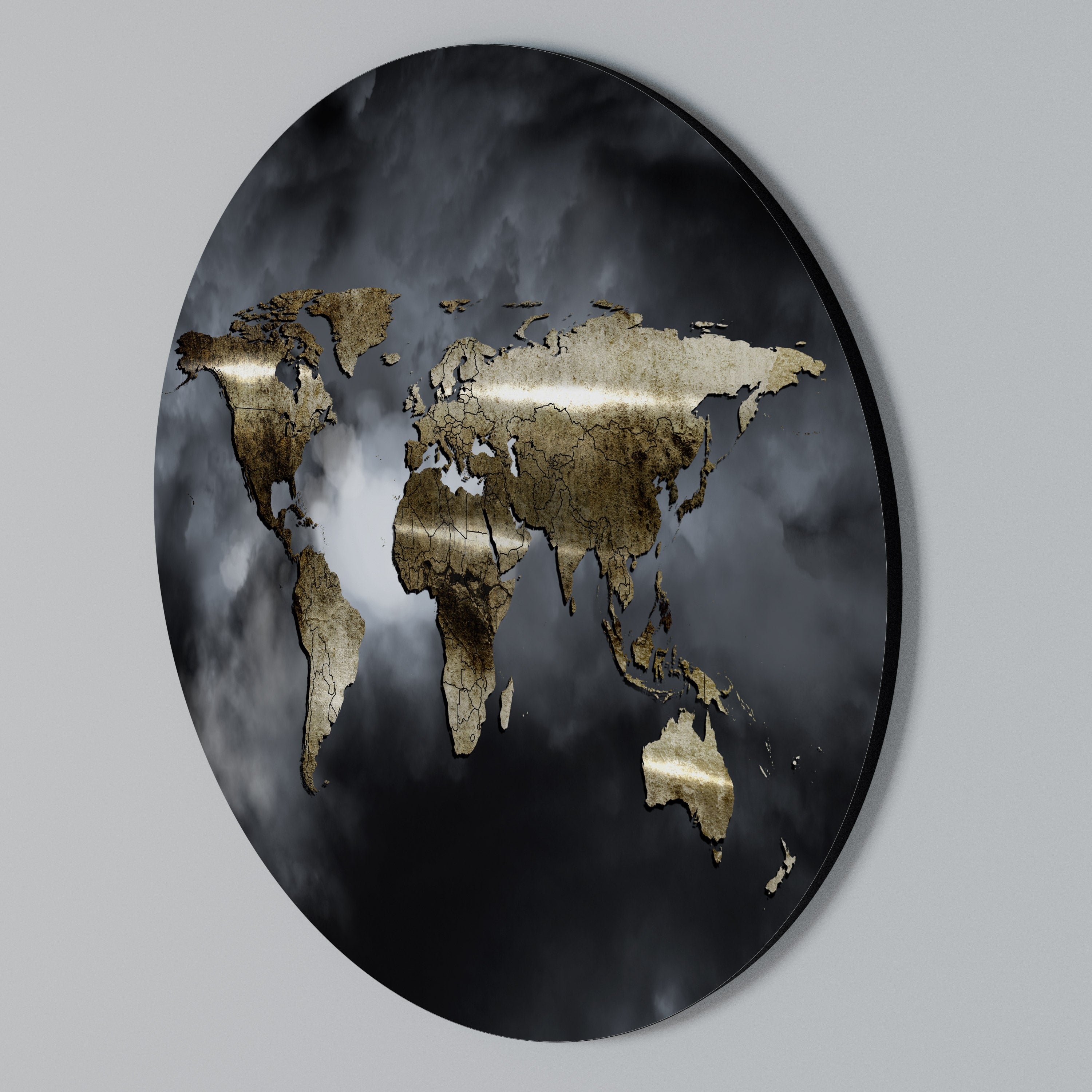 GOLDEN EARTH REVERIE Round Wall Art