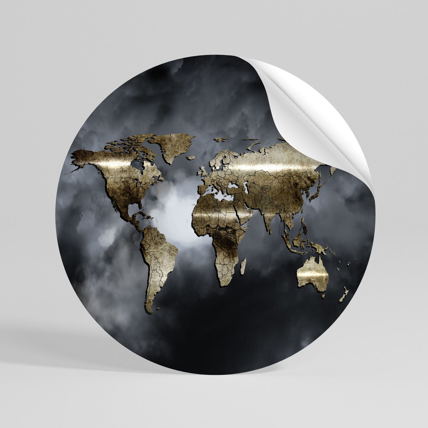 GOLDEN EARTH REVERIE Kulatá samolepka