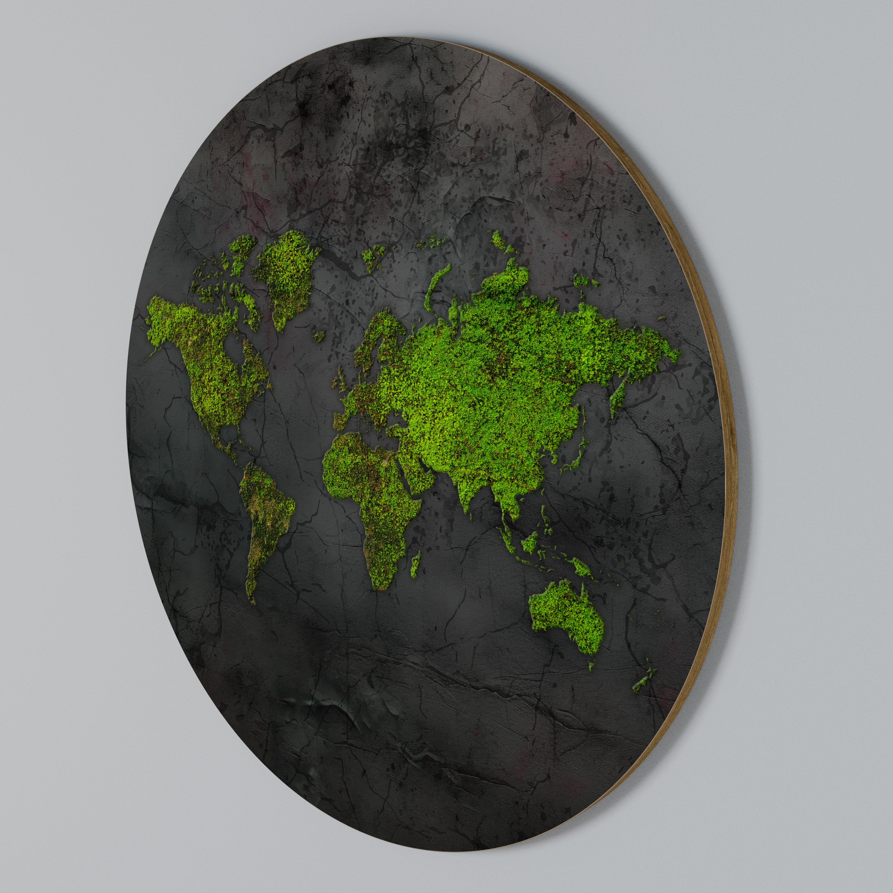 GREENER LANDS EMBRACED Round Wall Art