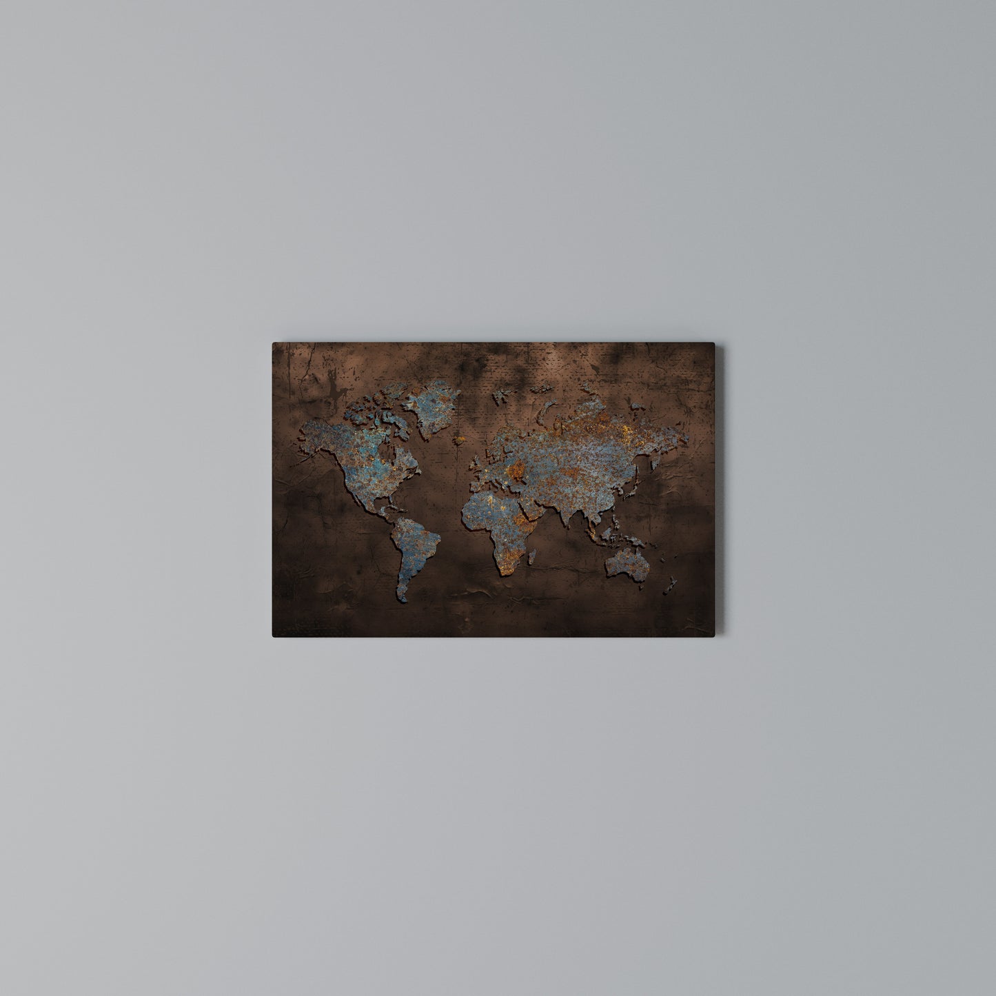 METALLIC MAP OF MEMORIES Horizontal Canvas Print