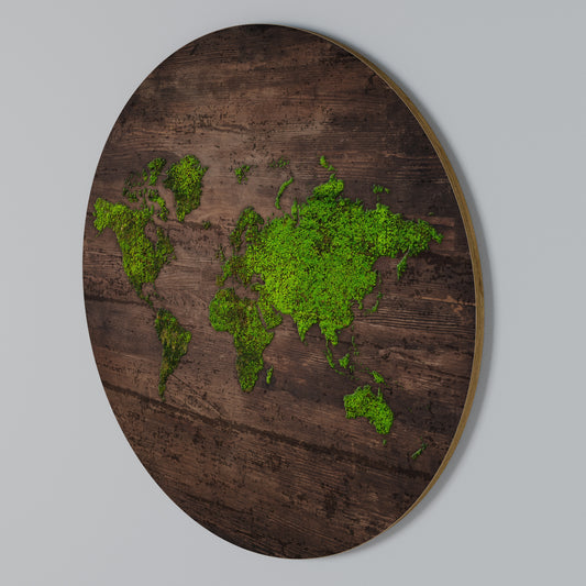 GREEN EARTH VISION Kulatá nástěnná dekorace