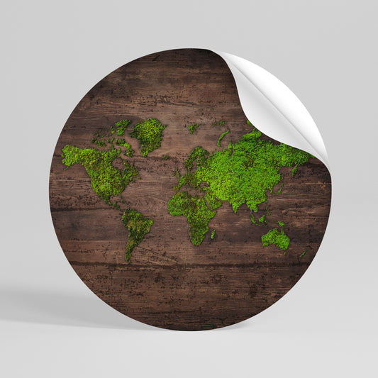 GREEN EARTH VISION Kulatá samolepka