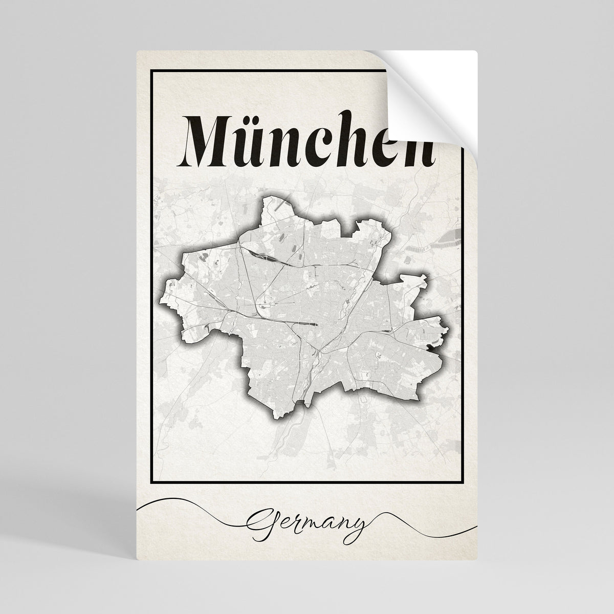 MONOCHROME MÜNCHEN Svislý samolepicí plakát