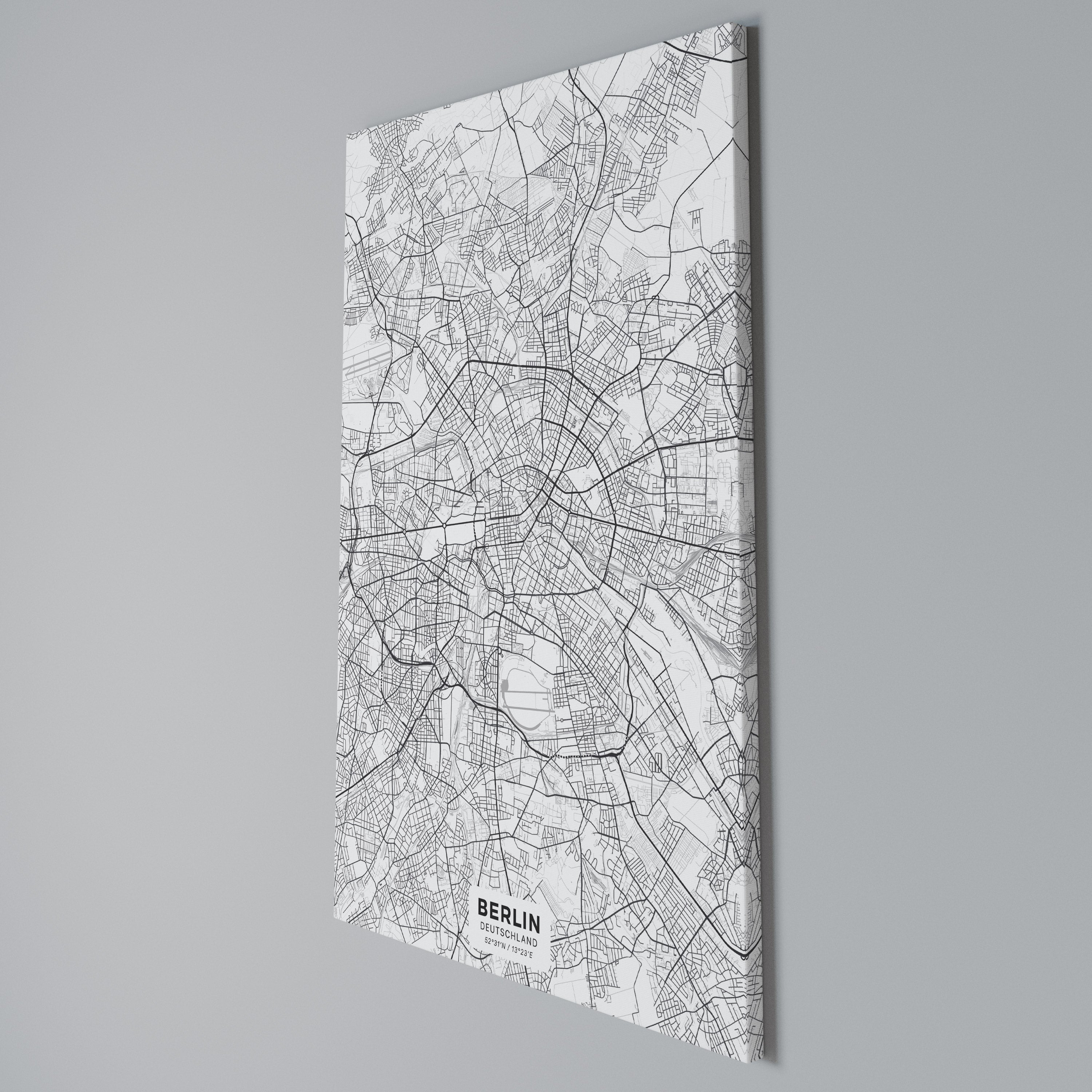 BERLIN PLAN Vertical Canvas Print