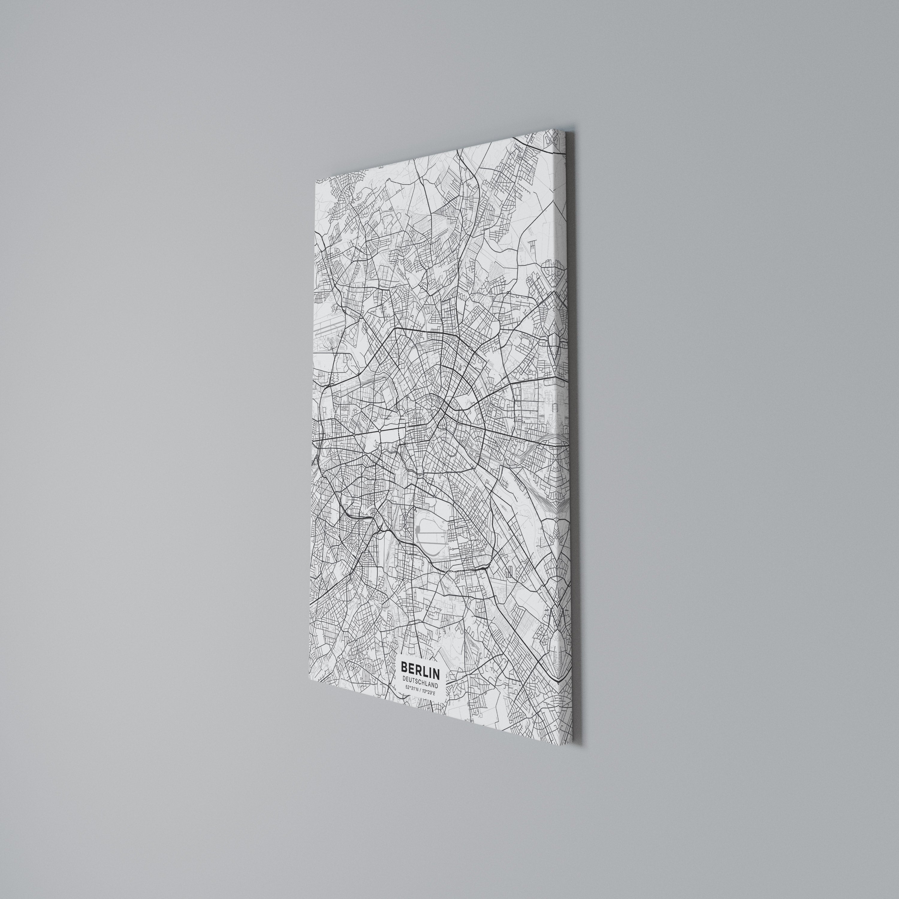BERLIN PLAN Vertical Canvas Print