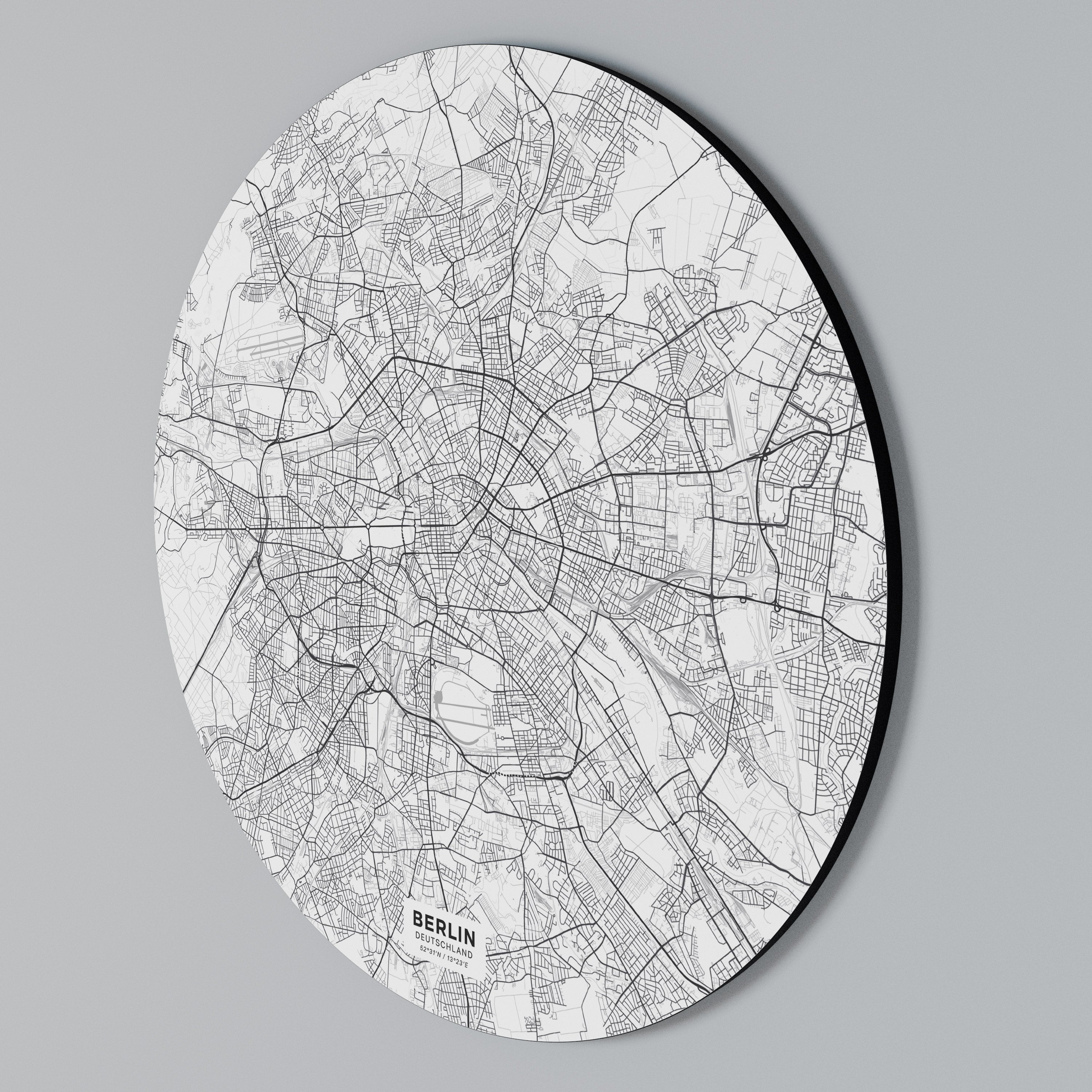 BERLIN PLAN Round Wall Art