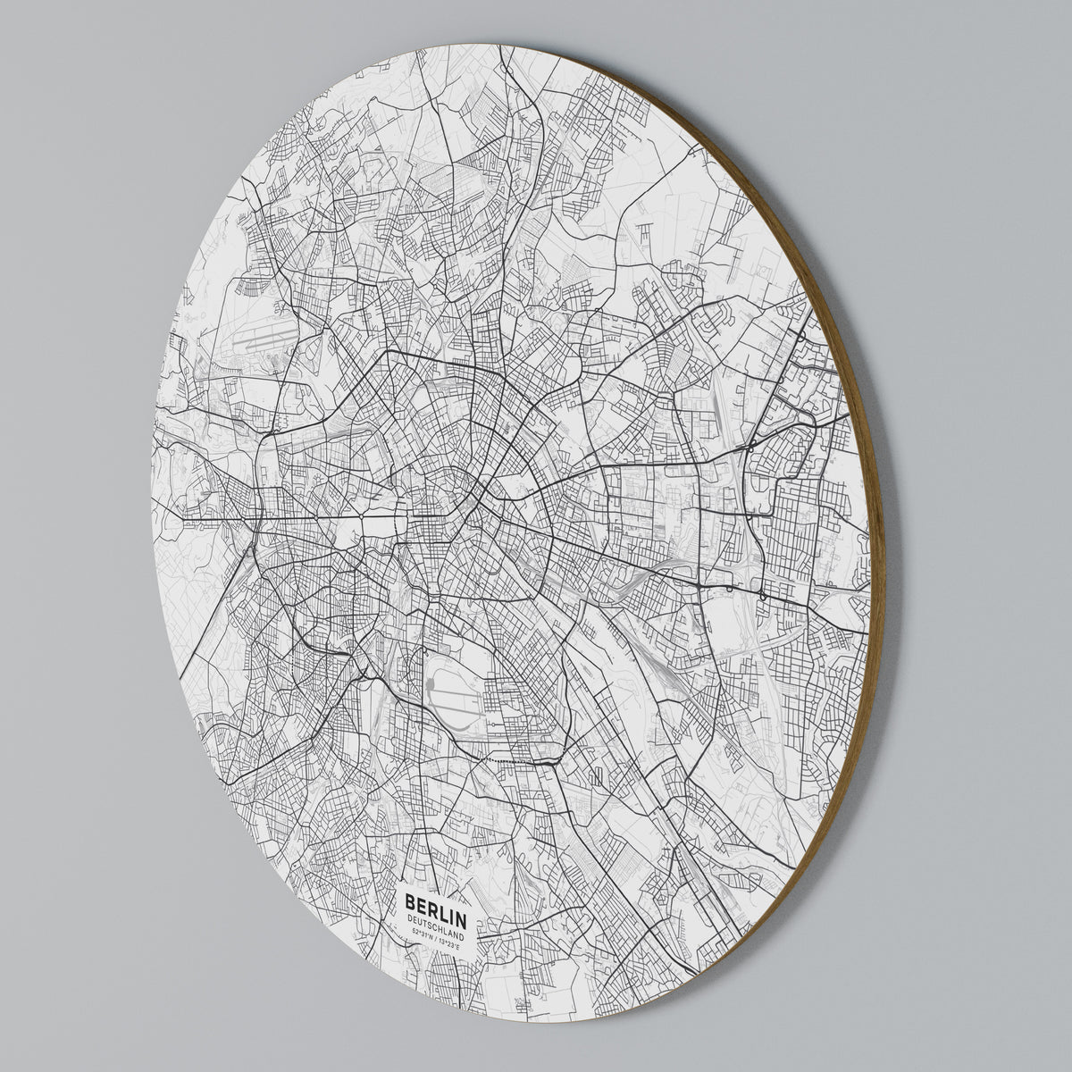BERLIN PLAN Kulatá nástěnná dekorace