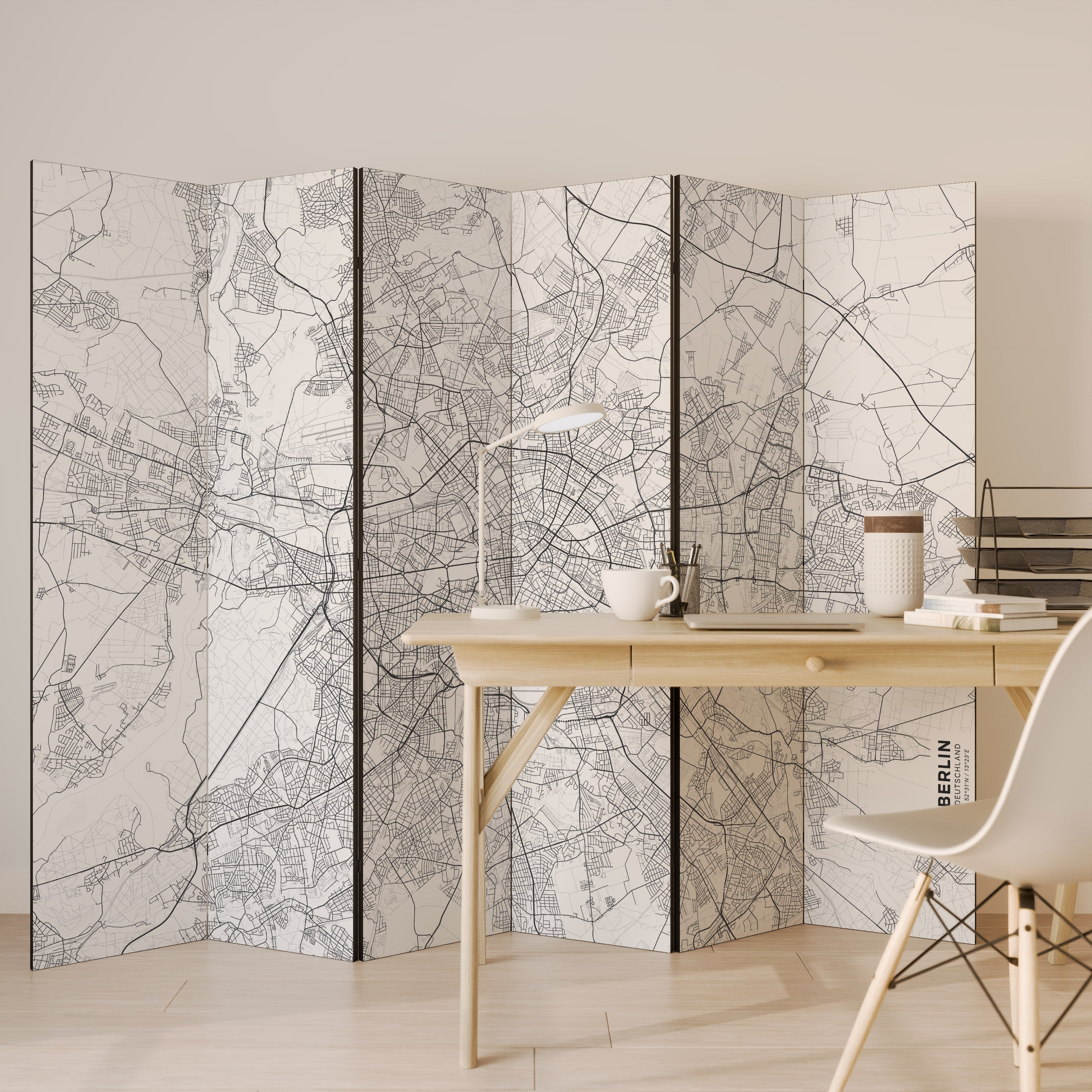BERLIN PLAN 6dílný paraván