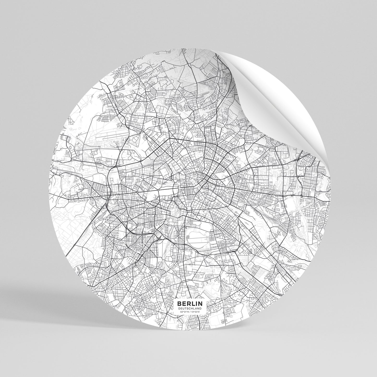 BERLIN PLAN Kulatá samolepka