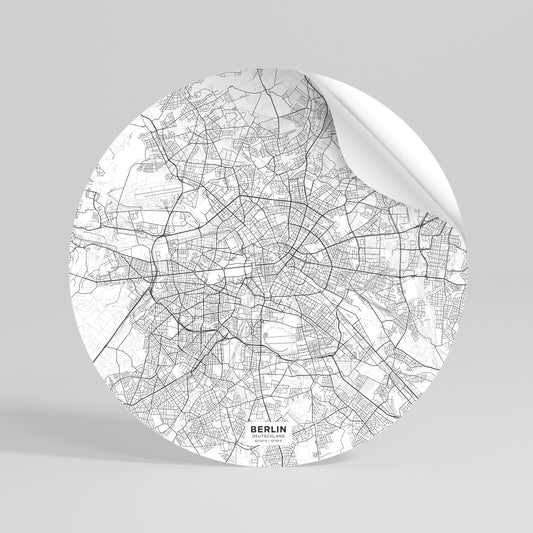 BERLIN PLAN Kulatá samolepka