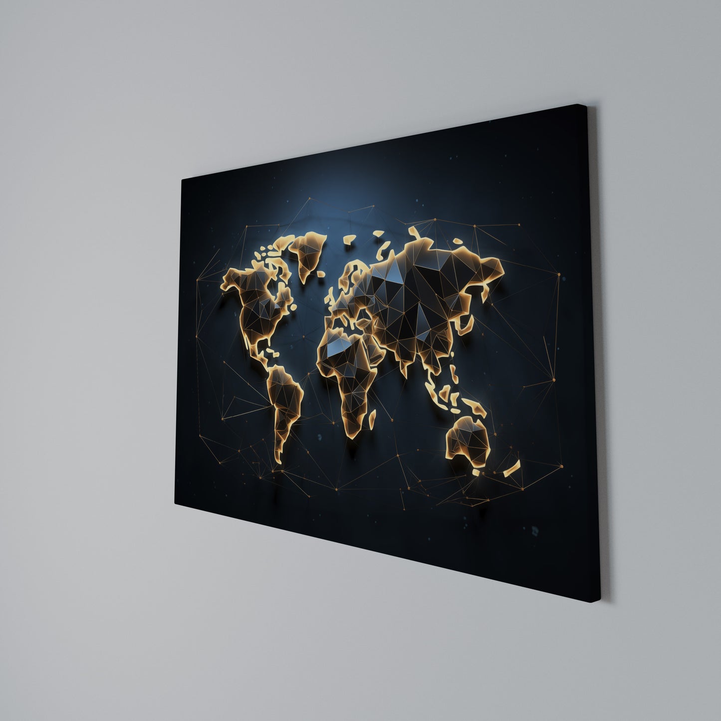 POLYGONAL PLANET Horizontal Canvas Print