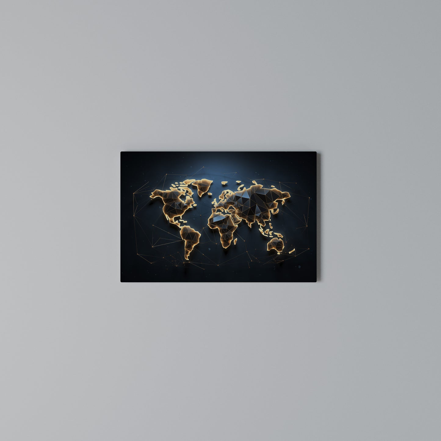 POLYGONAL PLANET Horizontal Canvas Print