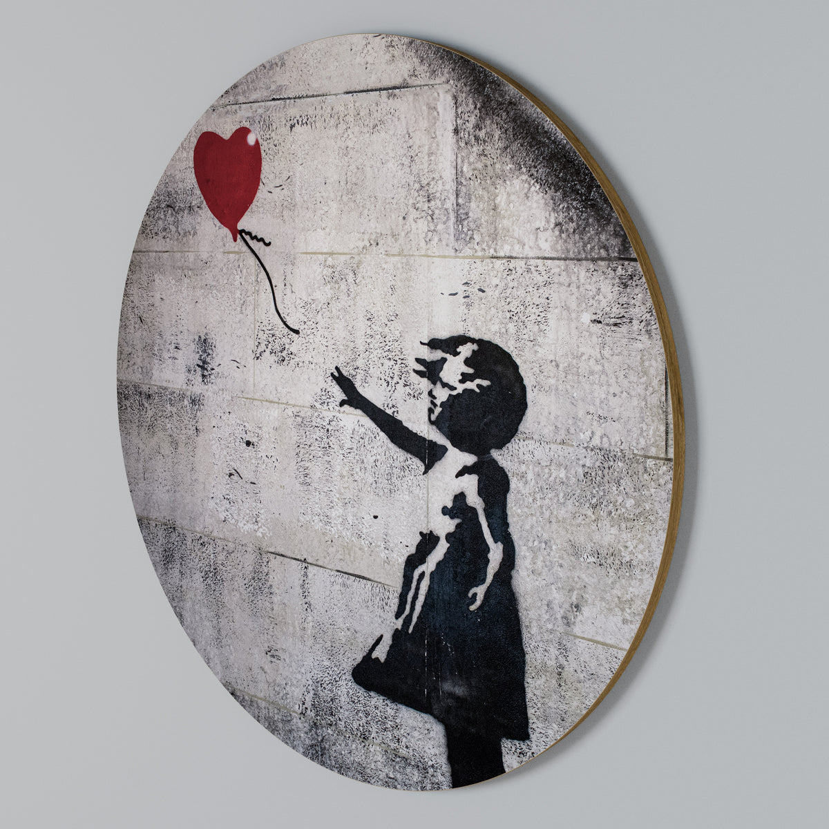 BALLON GIRL (BANKSY) Kulatá nástěnná dekorace
