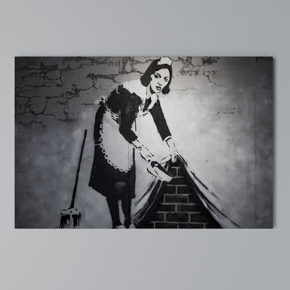 SWEEPING UNDER (BANKSY) Horizontal Canvas Print