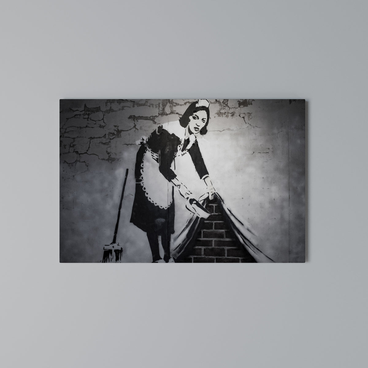 SWEEPING UNDER (BANKSY) Horizontal Canvas Print