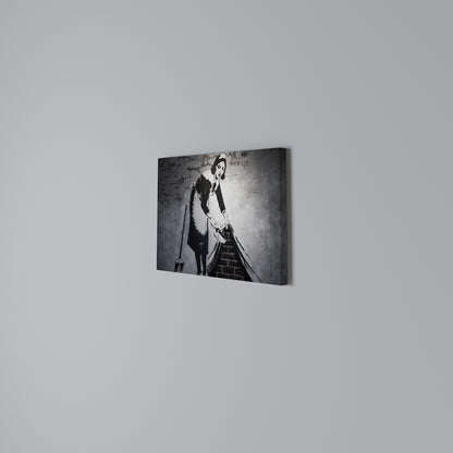SWEEPING UNDER (BANKSY) Horizontal Canvas Print