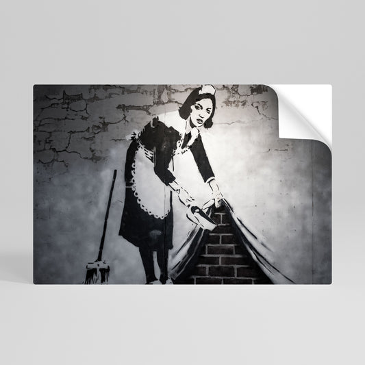 SWEEPING UNDER (BANKSY) Vodorovný samolepicí plakát