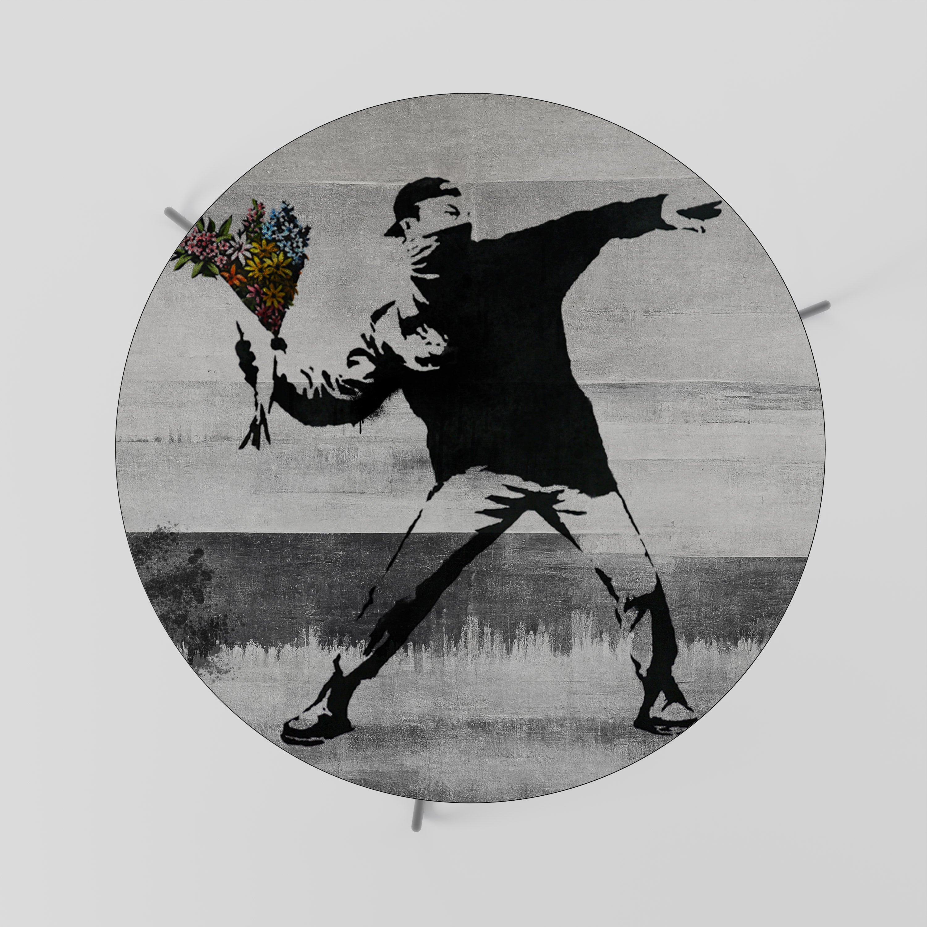 FLOWER BOMBER (BANKSY) Konferenční stolek