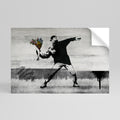 FLOWER BOMBER (BANKSY) Peel and Stick Horizontal Poster