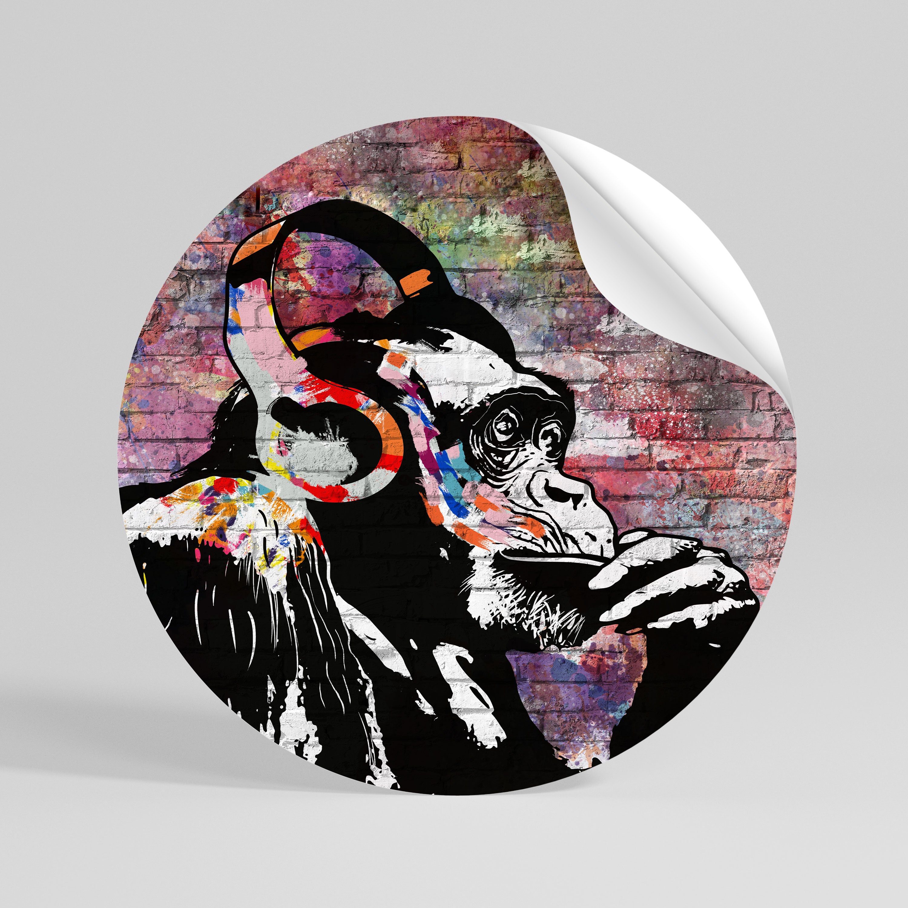 APISH LISTENER Kulatá samolepka