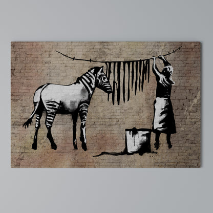 TIDY ZEBRA Horizontal Canvas Print