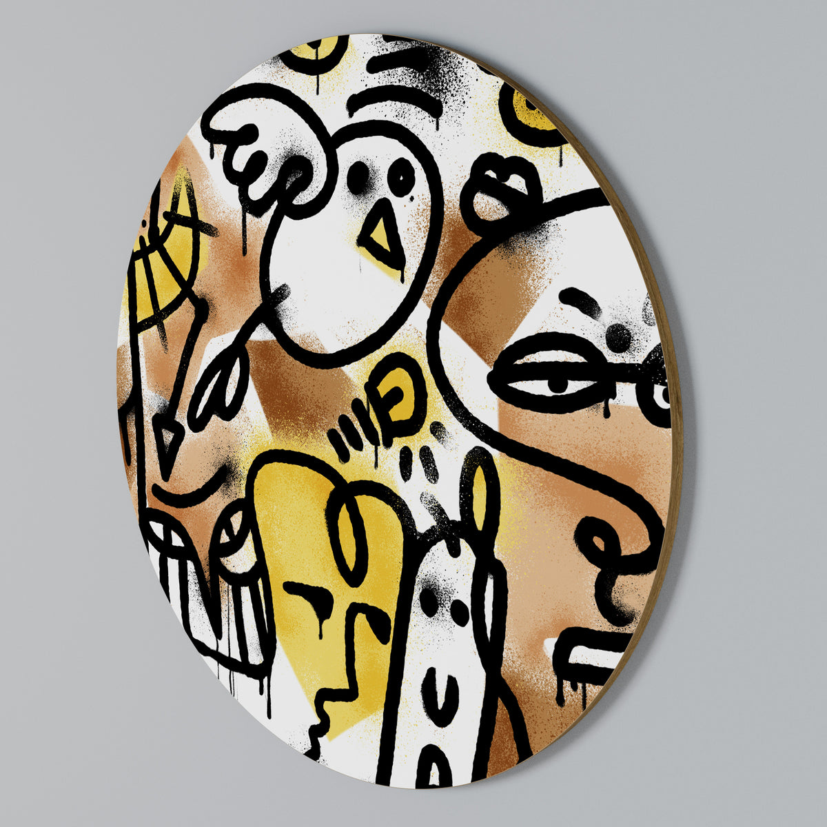 URBAN CANVAS Kulatá nástěnná dekorace