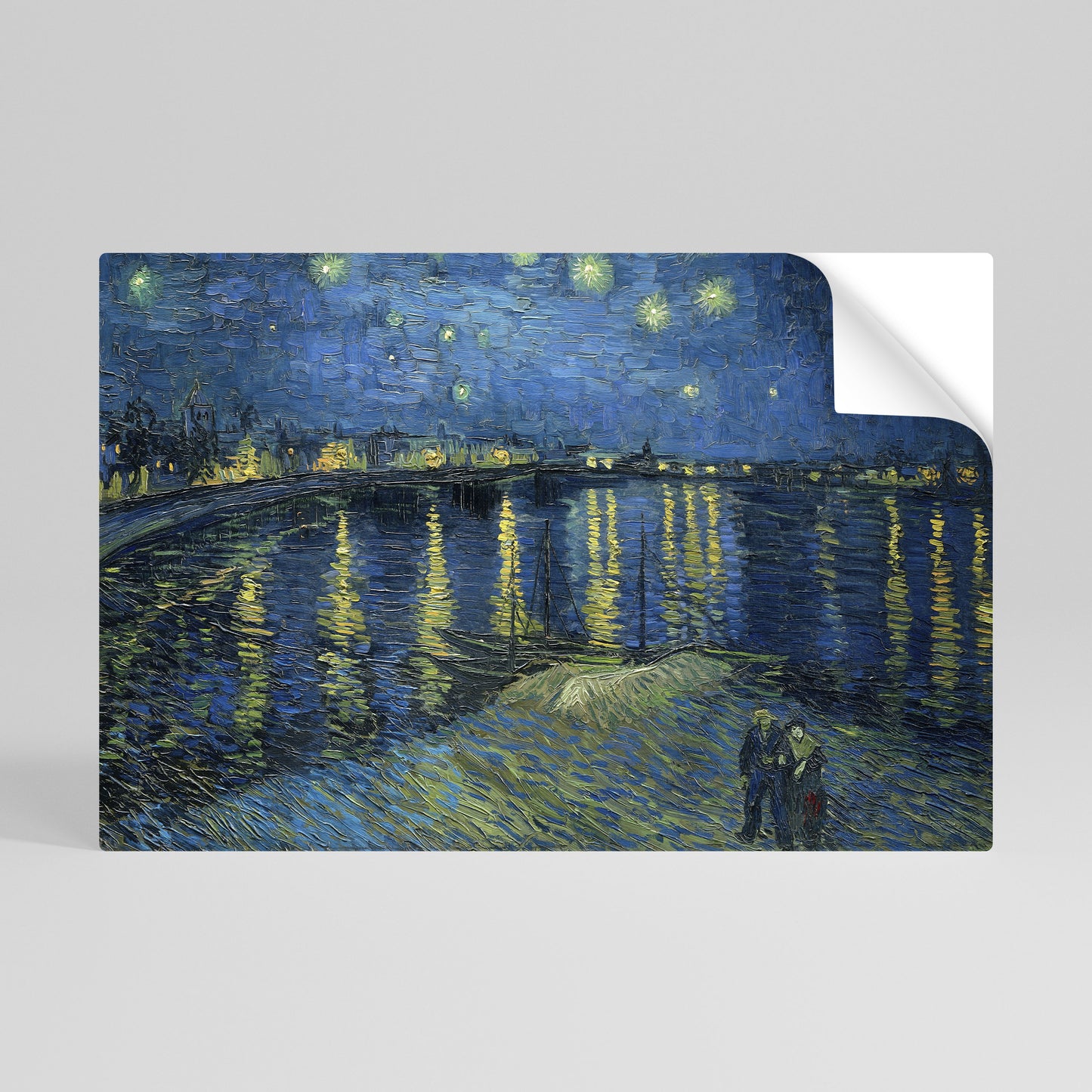 STARRY NIGHT OVER THE RHONE Vodorovný samolepicí plakát