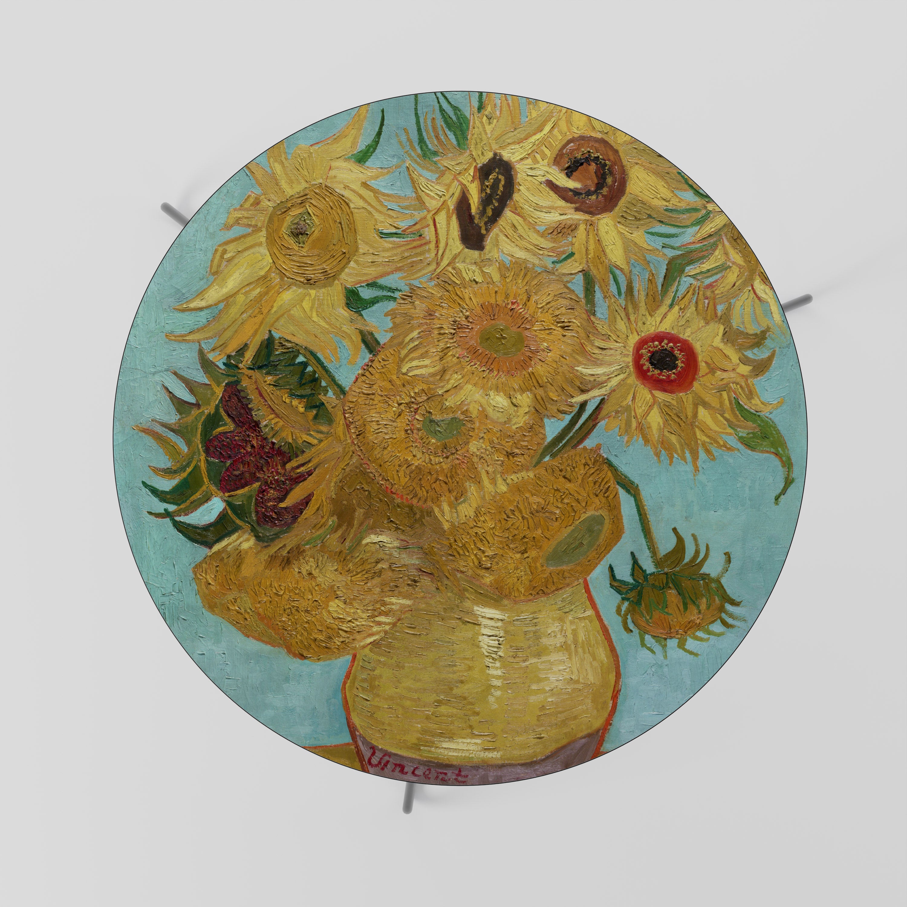 VASE WITH TWELVE SUNFLOWERS Konferenční stolek