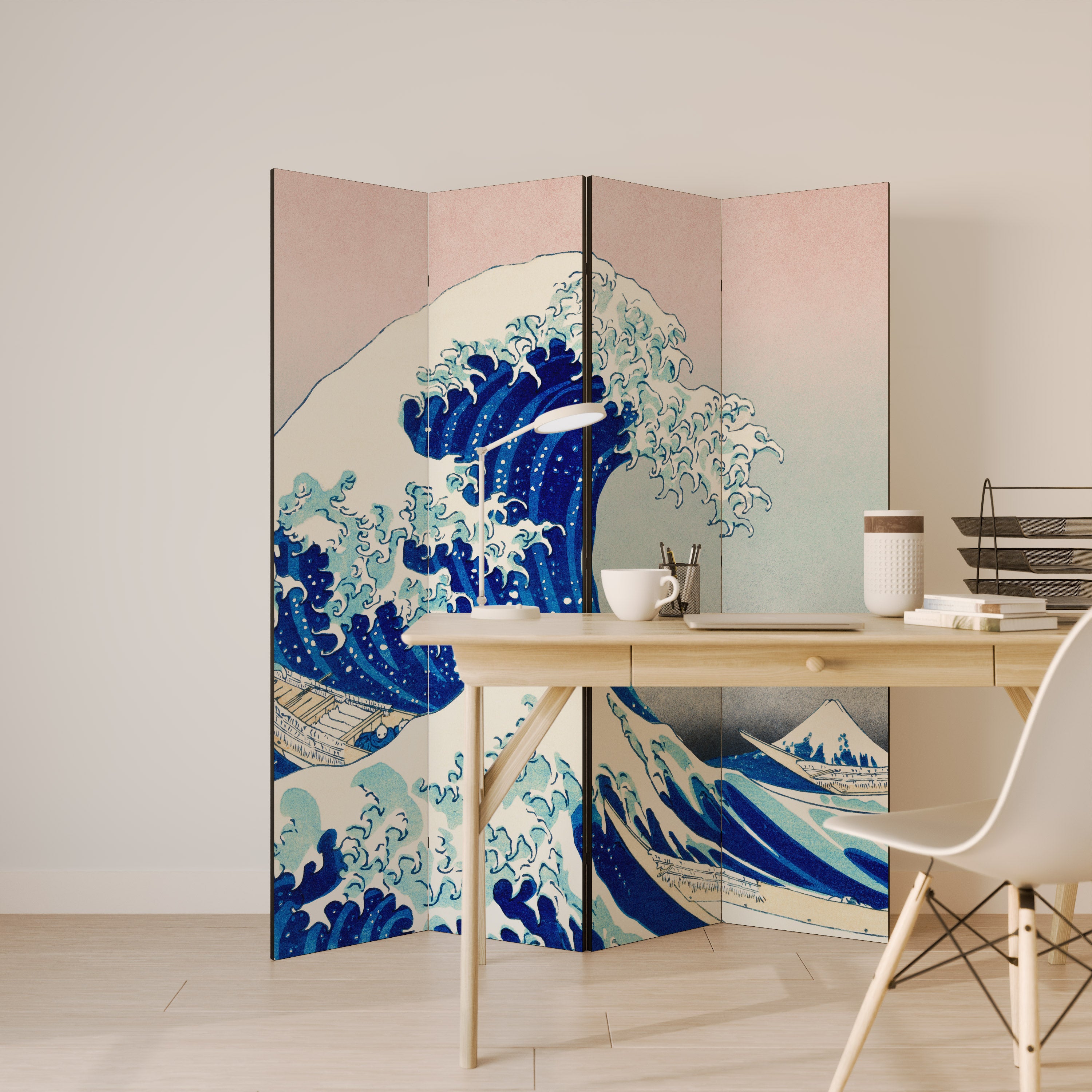 THE GREAT WAVE 4dílný paraván