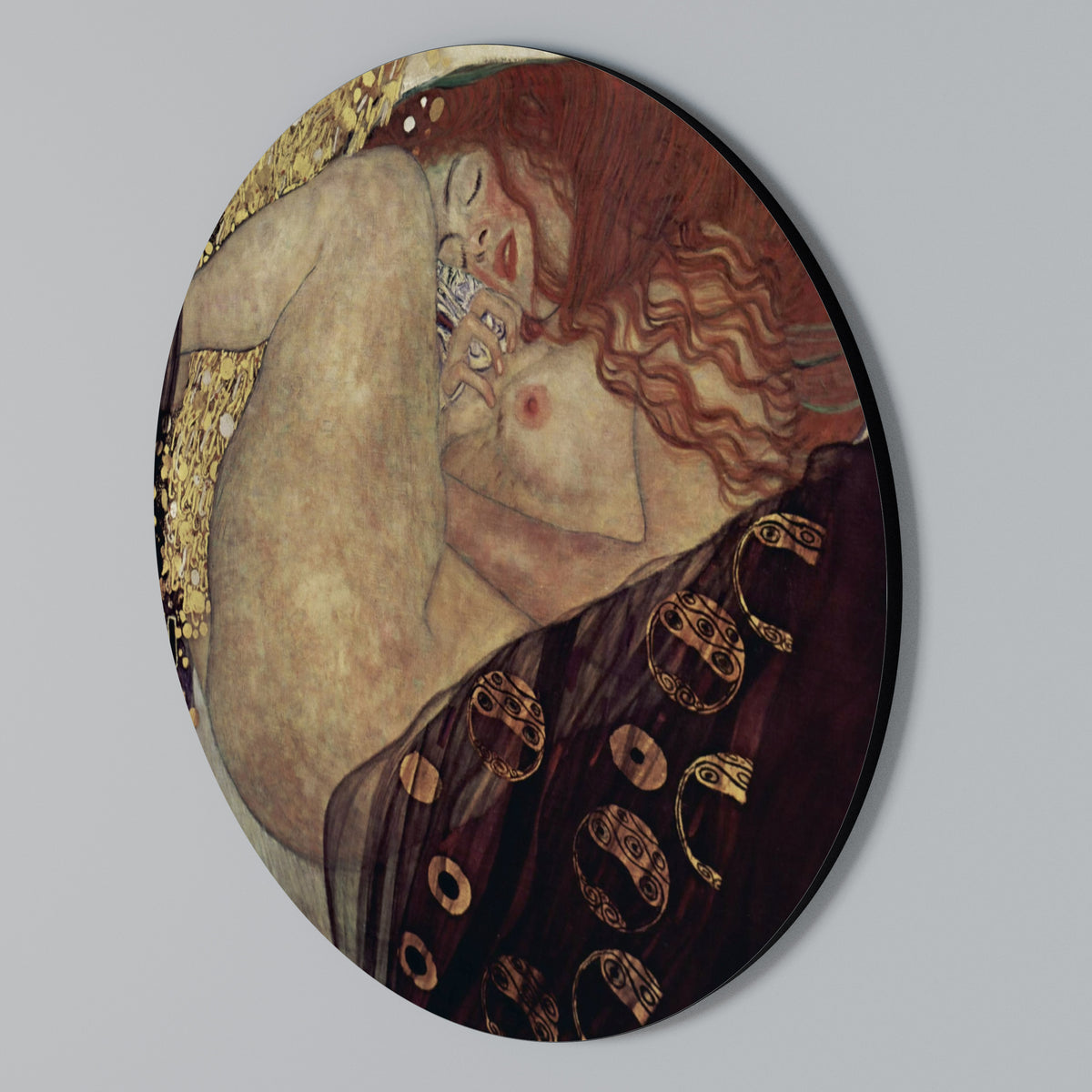 DANAE BY KLIMT Kulatá nástěnná dekorace