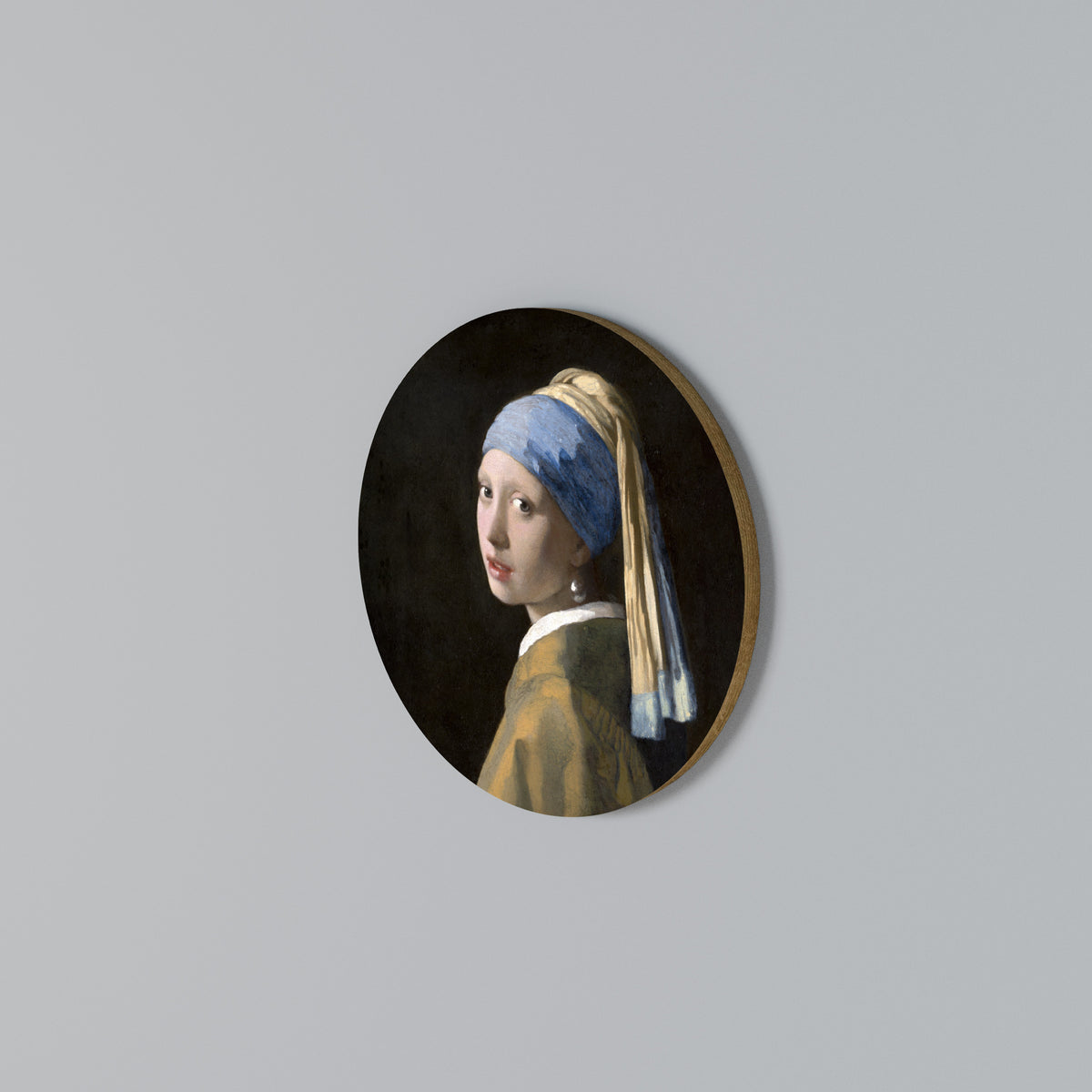 GIRL WITH A PEARL EARING Kulatá nástěnná dekorace