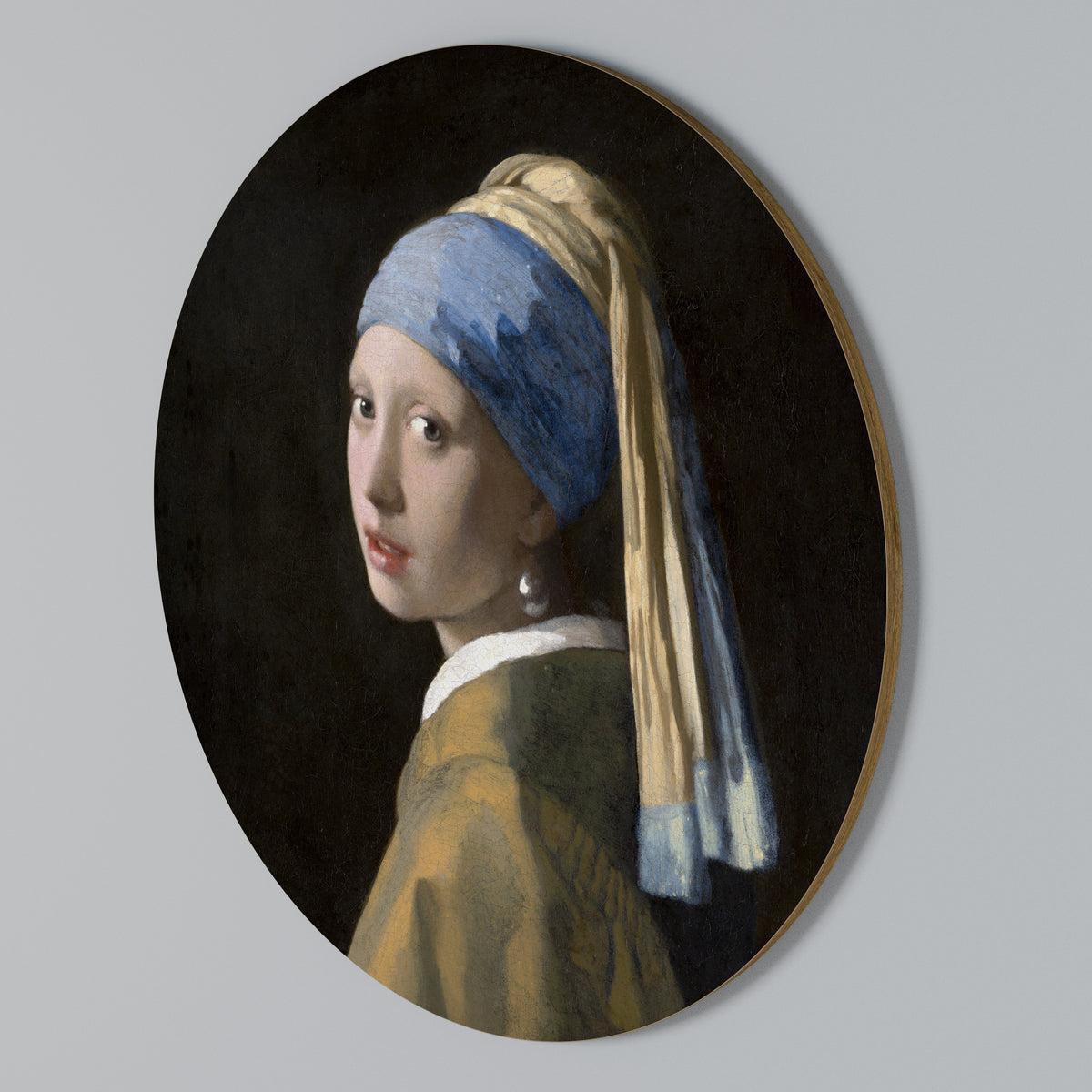 GIRL WITH A PEARL EARING Kulatá nástěnná dekorace